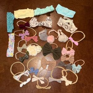Misc baby headbands, baby bow headbands, baby bows, baby nylon headband